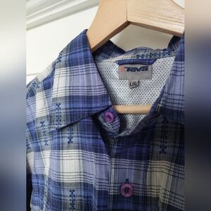 Teva plaid button down shirt